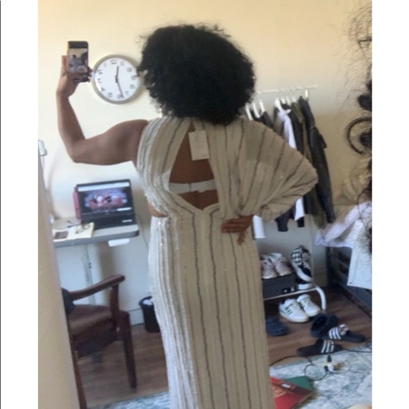 BRAND NEW ASOS BEADED DRESS WITH SLIT - Picture 3 of 4